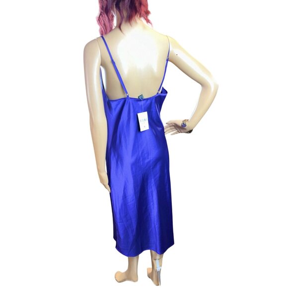 (5 for $25)Forever 21 Satin Slip Dress in Purple Size Small NWT - Picture 6 of 8
